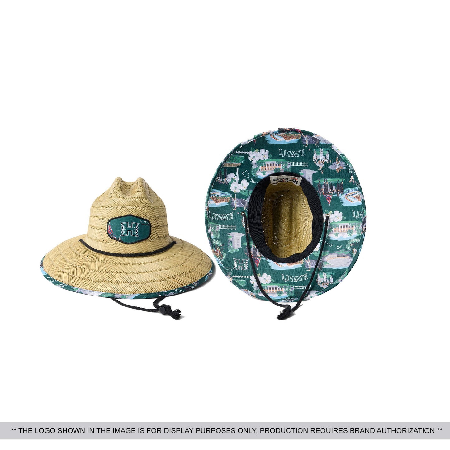 Large Birm Lifeguard Straw Hat mat  straw