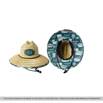 Large Birm Lifeguard Straw Hat mat  straw