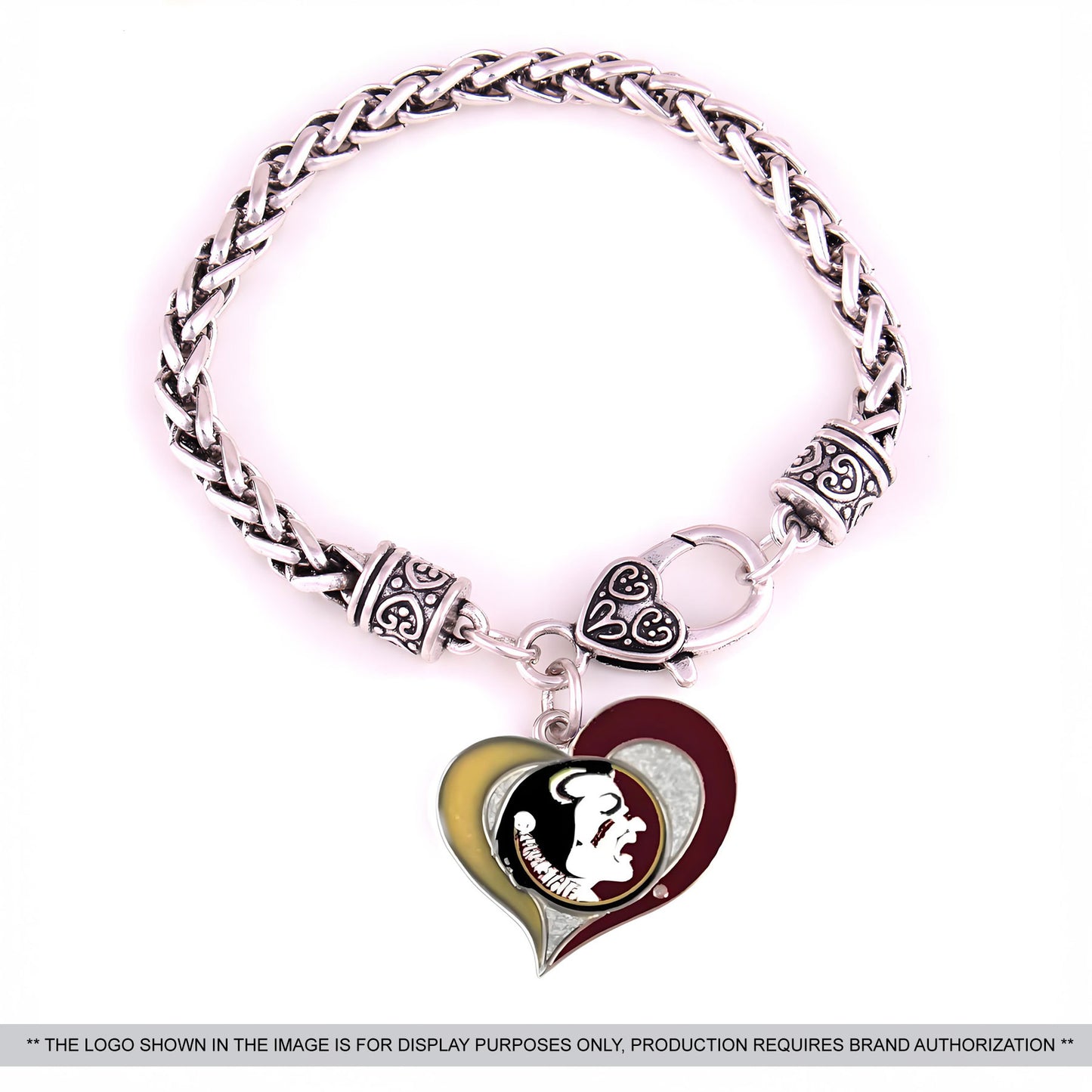 Custom Heart Pendant Bracelet