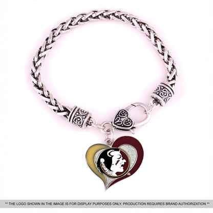 Custom Heart Pendant Bracelet