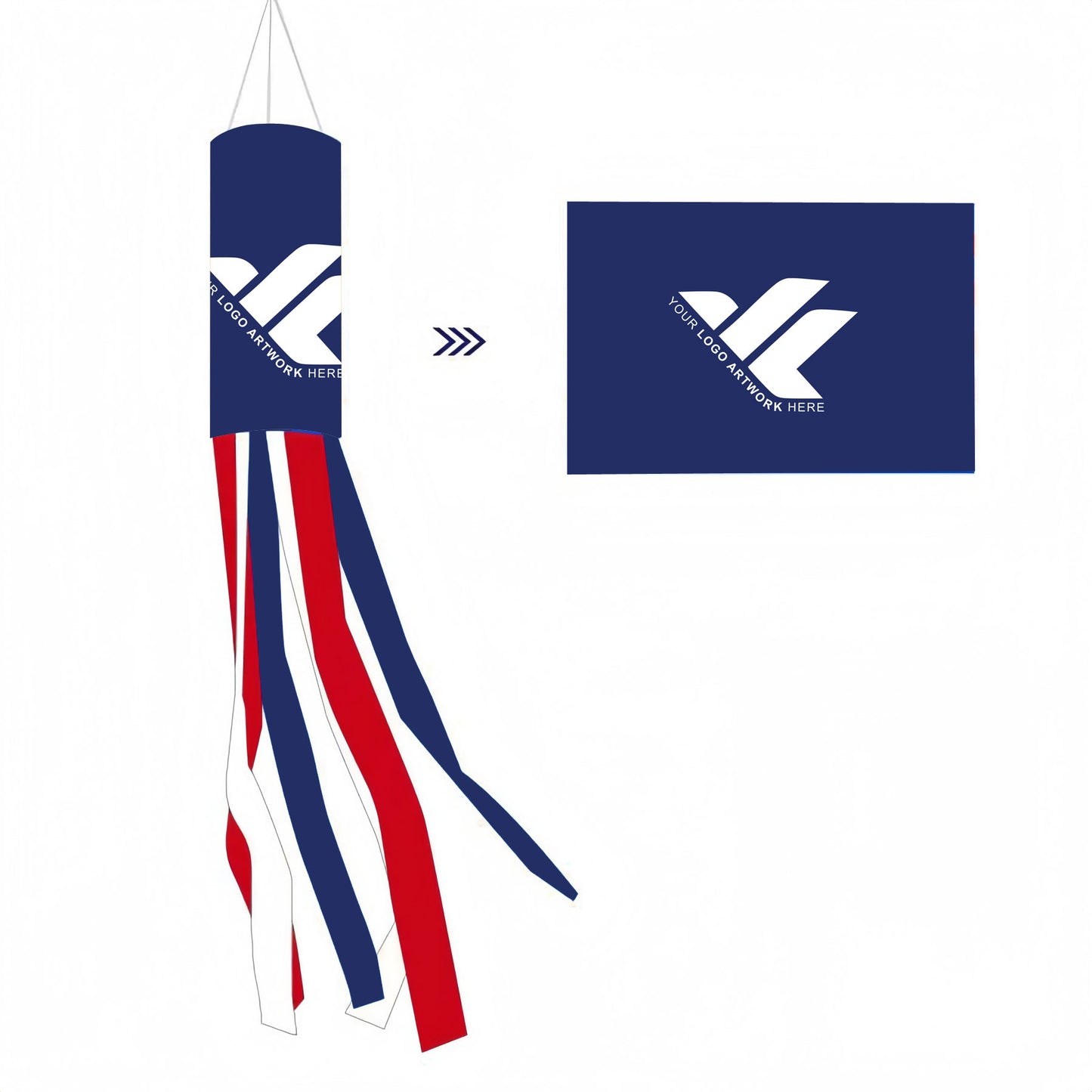 Custom made outdoor decorative windsock