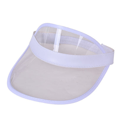 Custom Logo PVC Plastic Visor with Baffle UV Protection Hair Hoop Outdoor Sun Hat
