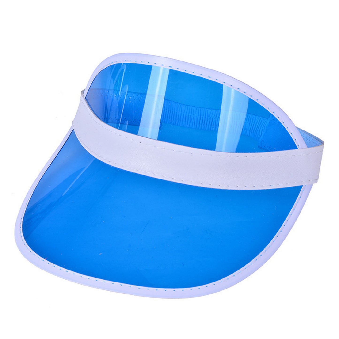 Custom Logo PVC Plastic Visor with Baffle UV Protection Hair Hoop Outdoor Sun Hat