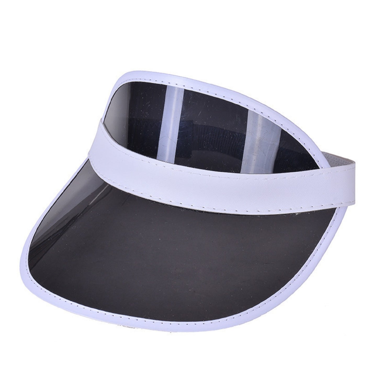 Custom Logo PVC Plastic Visor with Baffle UV Protection Hair Hoop Outdoor Sun Hat