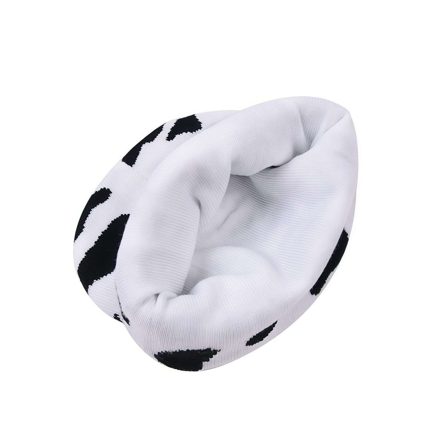 Zebra print and cow print knitted hats
