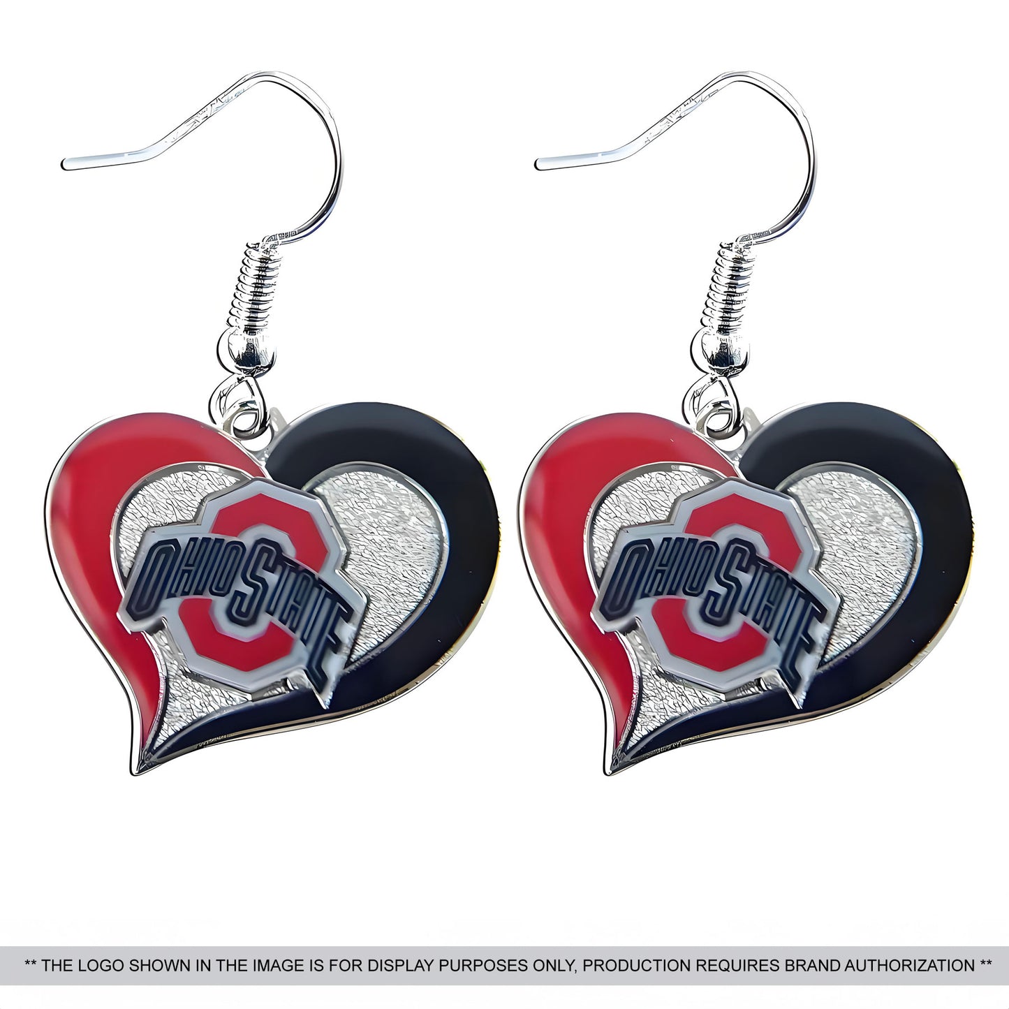 Custom Heart Charm Earrings