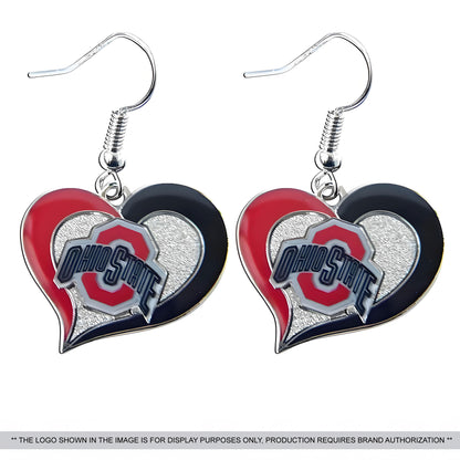 Custom Heart Charm Earrings